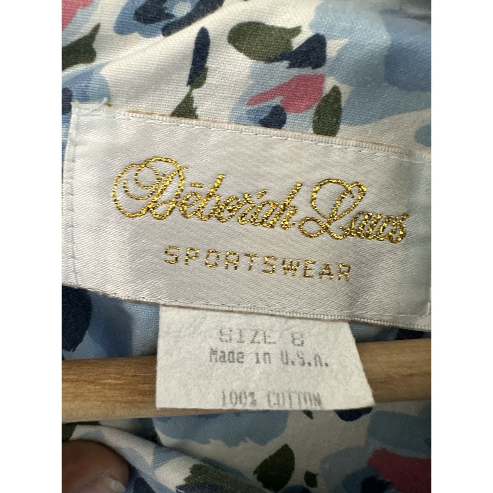Vintage Deborah Laus Floral Jumpsuit‎ Cottagecore Puff Sleeve Prairie Romper USA - Picture 4 of 9